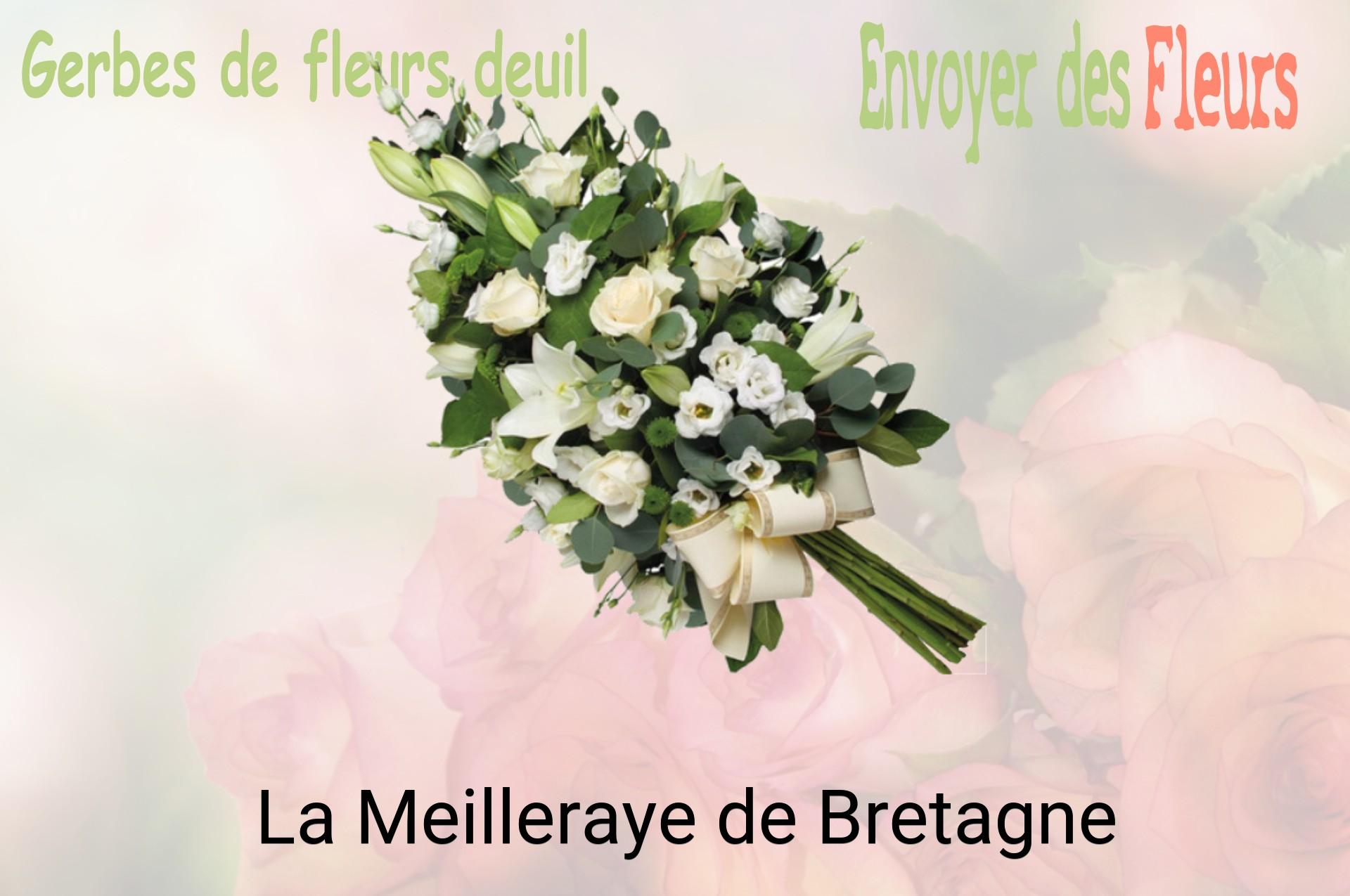 Gerbe de fleurs de deuil livrée à La Meilleraye-de-Bretagne
